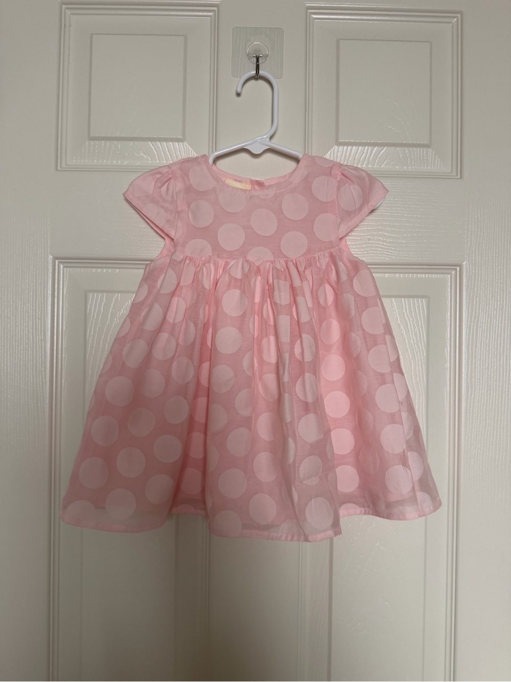 12M First Impressions Pink Polka Dot Party Dress